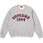 Supreme Plaid Arc Crewneck Heather Grey