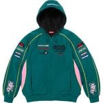 Racing Lined Zip Up Hooded Sweatshirt