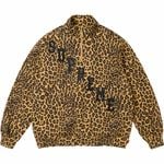 Supreme Slant Appliqué Half Zip Pullover Leopard