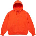 Supreme Small Box Zip Up Hooded Sweatshirt Orange