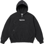 Supreme Supreme®/MM6 Maison Margiela Box Logo Zip Up Hooded Sweatshirt Black