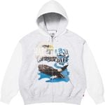 Supreme Supreme®/MM6 Maison Margiela Eagle Zip Up Hooded Sweatshirt Ash Grey