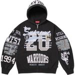 Supreme Warriors Appliqué Zip Up Hooded Sweatshirt Black