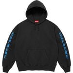 Supreme Washed Logo Hooded Sweatshirt Black