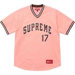 Supreme Baseball Jersey Pink