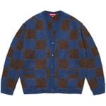 Supreme Checkerboard Cardigan Blue
