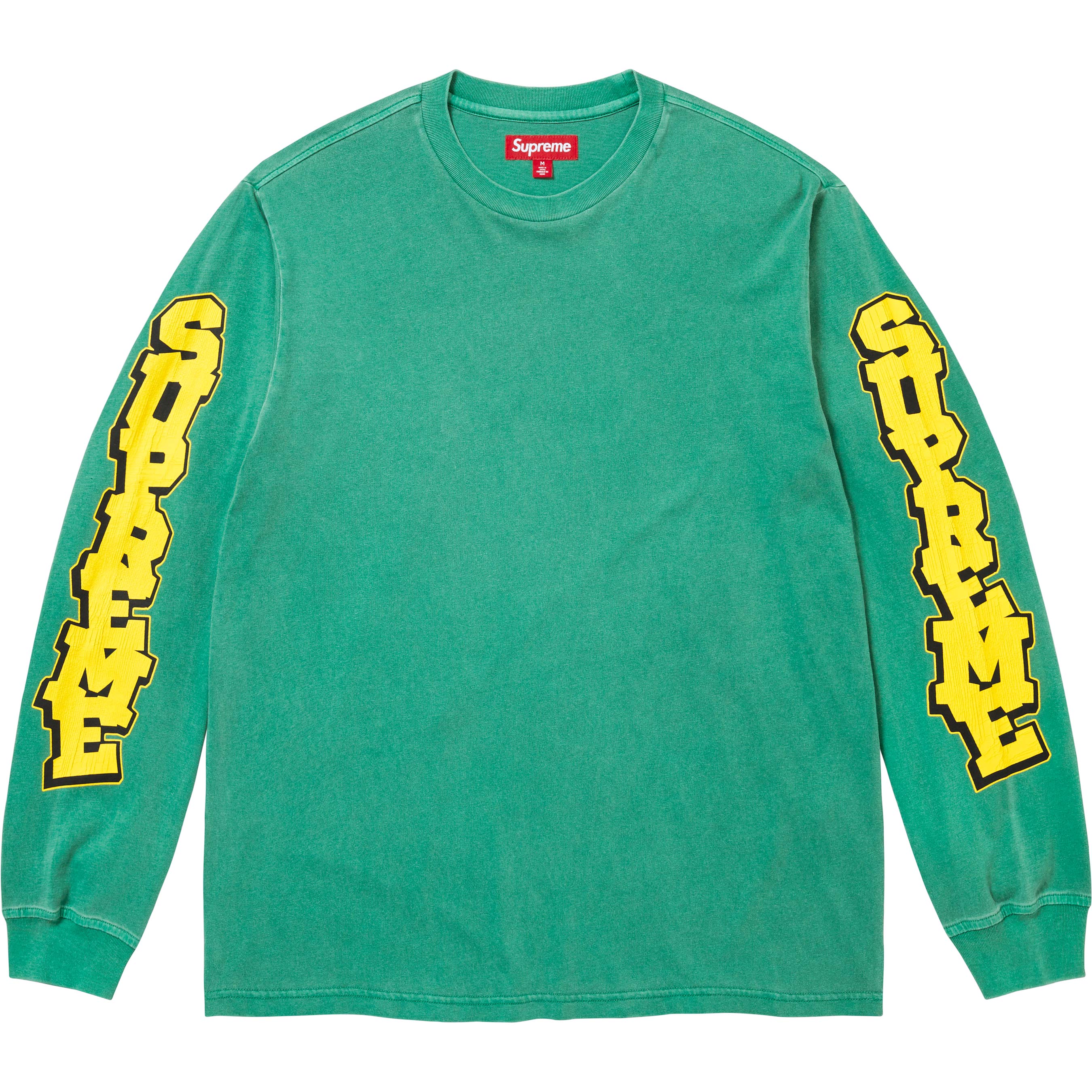 Supreme Cracked Sleeve L/S Top Washed Green