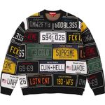 Supreme License Plate Sweater Black
