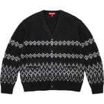 Supreme Metallic Fair Isle Cardigan Black