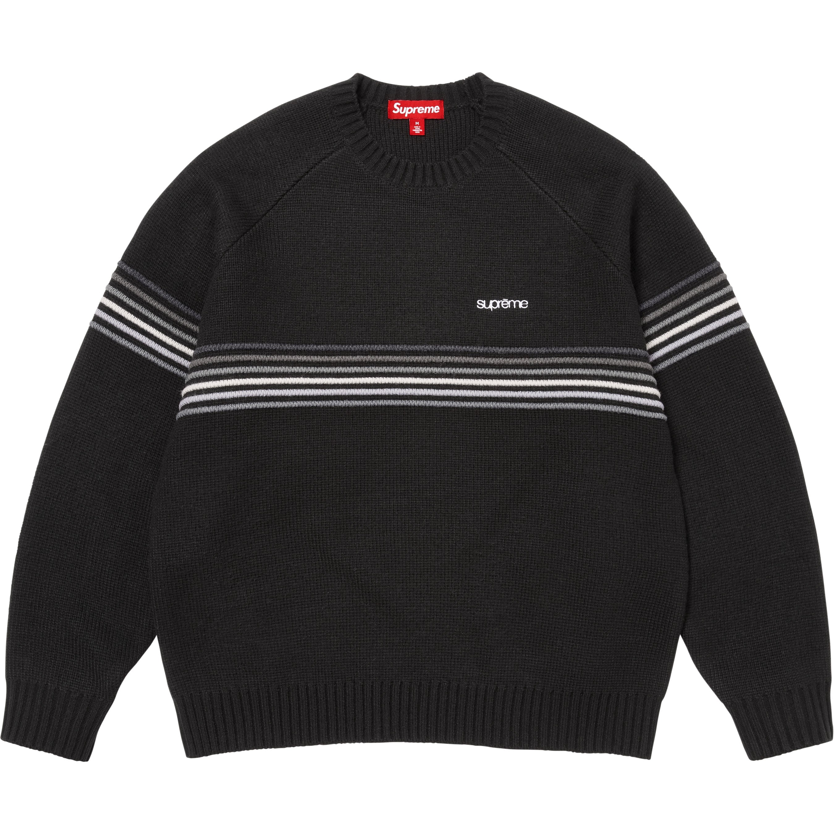 Supreme Raised Stripe Sweater Black