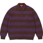 Supreme Small Box Sweater Polo Brown Stripe