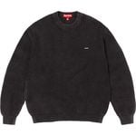 Supreme Washed Small Box Waffle Sweater Black