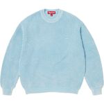 Supreme Washed Small Box Waffle Sweater Light Blue
