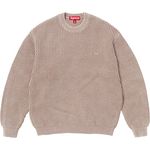 Supreme Washed Small Box Waffle Sweater Light Brown