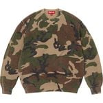 Supreme Washed Small Box Waffle Sweater Woodland Camo